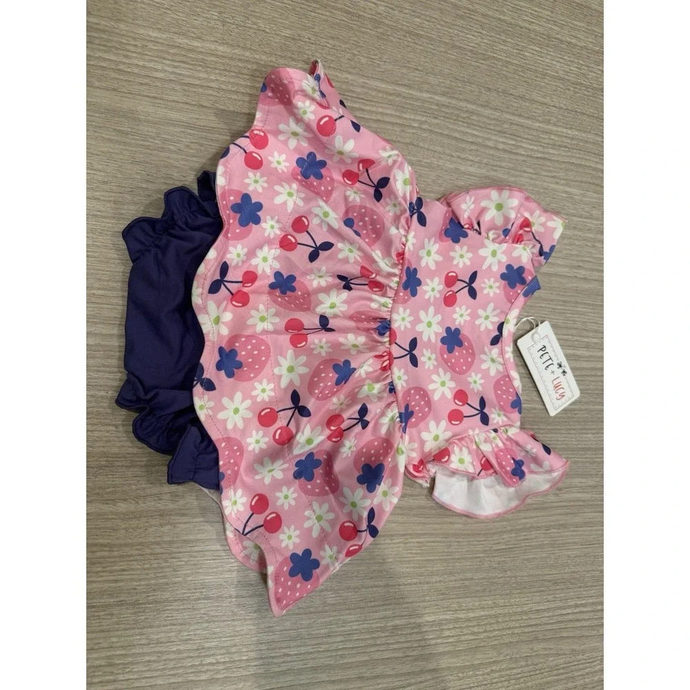 Pete + Lucy Cherry Berry Sweet Girl Romper 0-3 Months